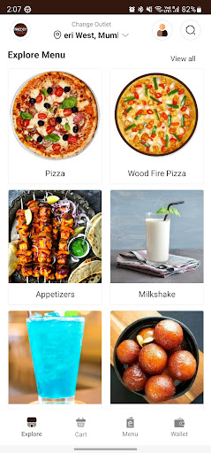 Android application Treddy Pizza screenshort