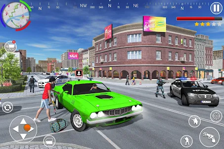 Gangster Chase Police Car Game