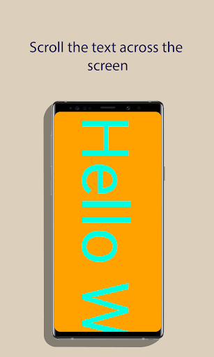 Scroll Text with strobe Screen