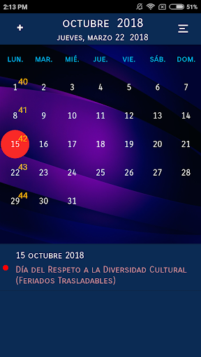 Calendario Feriados Argentina Screen 3