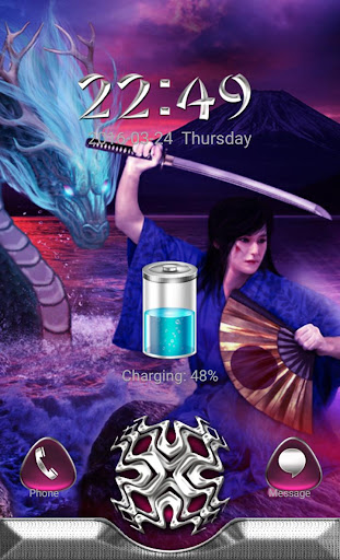 Asian Warrior Go Locker theme Screen 2