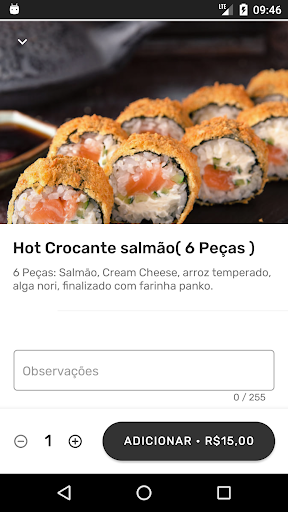 Hoshi Sushi Delivery Screen 2