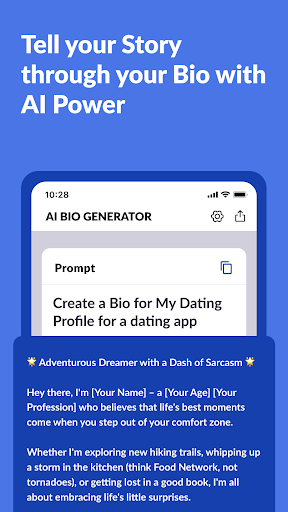 AI Bio Generator - Write a Bio Screen 3