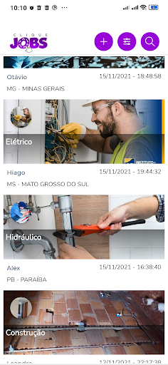 Android application Clique Jobs screenshort