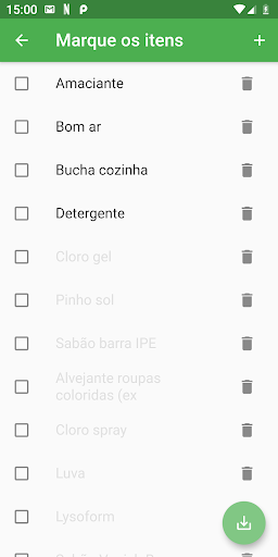 Grocery List Screen 3