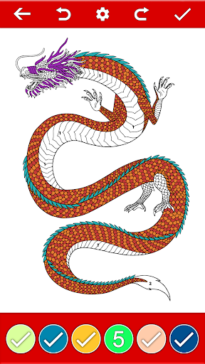 Dragons Color By Number Book Screen 3