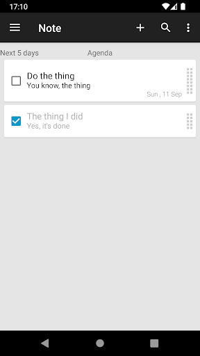 Android application NoNonsense Notes screenshort
