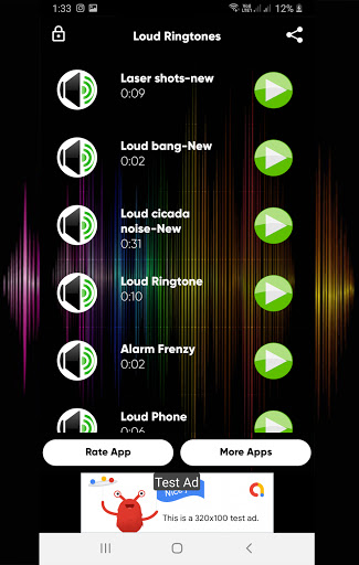 Android application Loud Ringtones screenshort