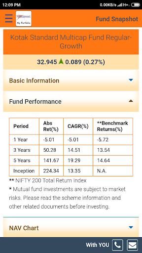 Wiseinvest My Portfolio App Screen 3