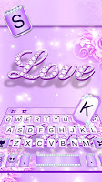 screenshot of Purple Diamond Love Keyboard Theme