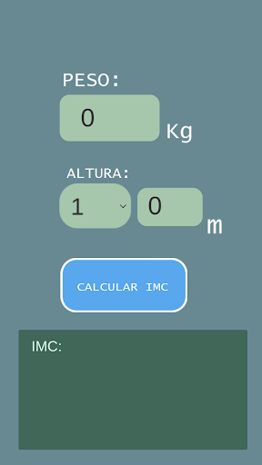 Android application IMC - Calculadora screenshort