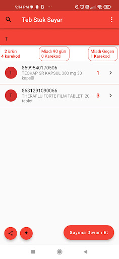 TEB Stok Sayar Screen 3