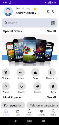 Android application TechOnlineShop screenshort