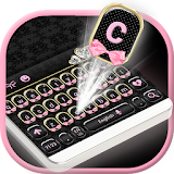 Pink & Gold Black Lace Keyboard icon