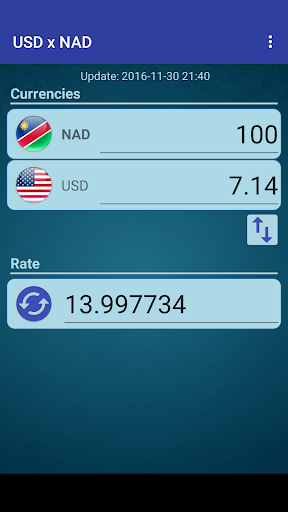 US Dollar to Namibia Dollar Screen 2