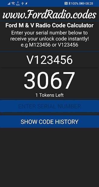 Captura 12 Ford M & V Serial Calculator android