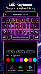 Neon LED Keyboard & Themes