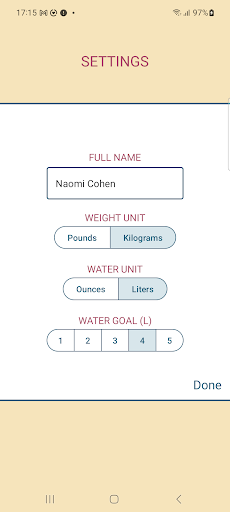 Health & Wellness Tracker Screen 2