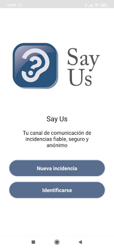 Android application Say Us screenshort