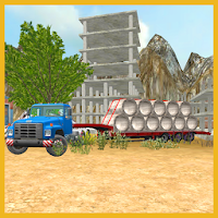 Construction Truck 3D: Pipe Transport
