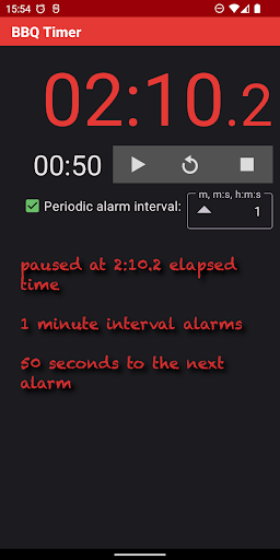 Android application BBQ Timer screenshort