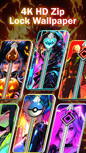 Zipper Lock Screen Wallpaper screenshot 11
