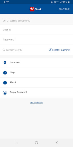 Android application CBB Personal Mobile screenshort