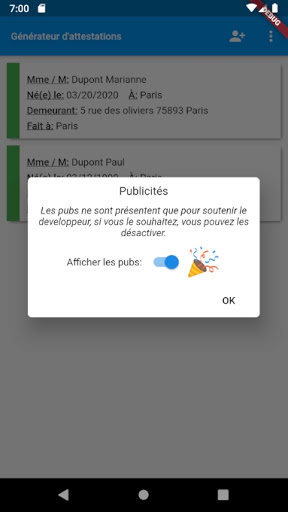 Attestation couvre feu FR
