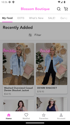 Android application Blossom Boutique screenshort