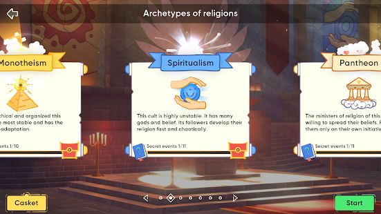 Simulátor boha. Společnost Religion Inc. Snímky obrazovky