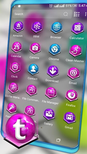 3D Color Balls Launcher Theme Screen 2