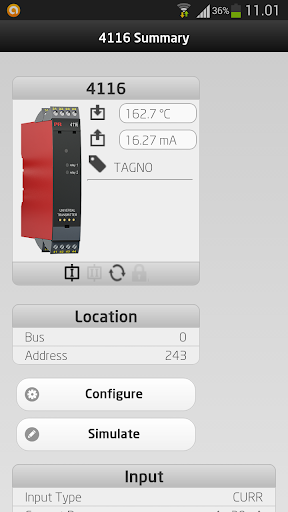 Android application PR electronics PPS screenshort