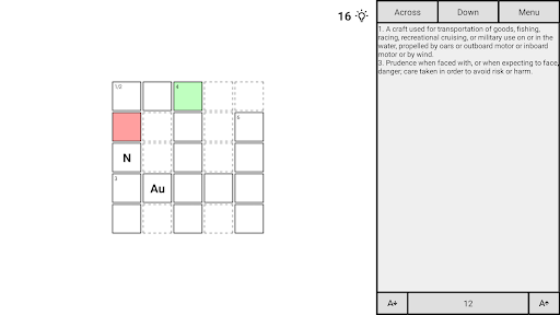 Elemental Crossword Screen 2