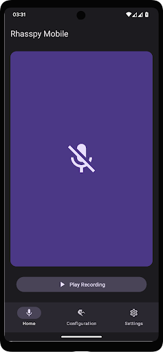 Android application Rhasspy Mobile screenshort