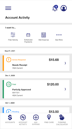 Android application ThrivePass Pre-Tax Accounts screenshort