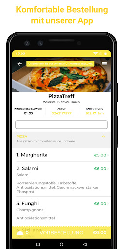 Android application Pizza Treff screenshort