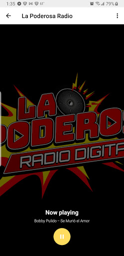 Android application La Poderosa Radio screenshort