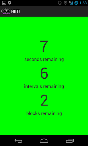 Bats! HIIT Interval Timer Screen 2