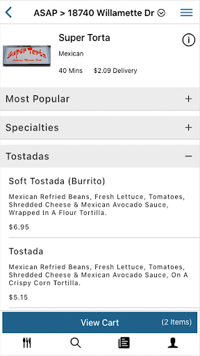 We Deliver Eats Screen 3