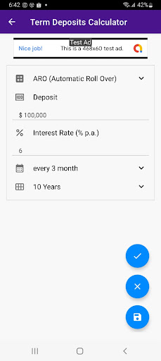 Android application Term Deposit screenshort