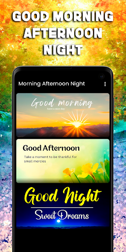 Android application Good Morning Afternoon Night screenshort