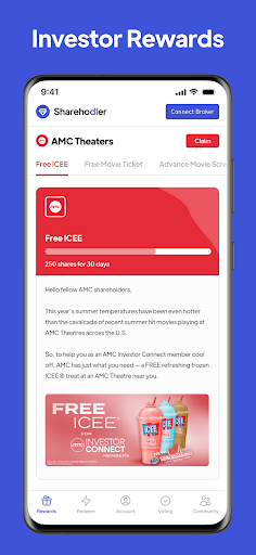 Sharehodler: Investor Rewards Screen 2