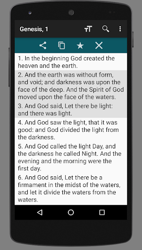 Screenshot of King James Version Bible (KJV)
