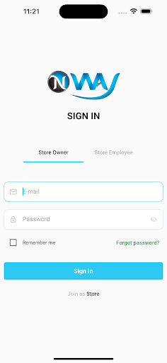 Android application On Way Store screenshort