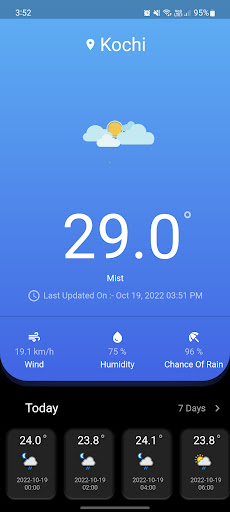 Android application Weather screenshort
