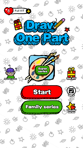 Android application Draw One Part: Puzzle Game screenshort