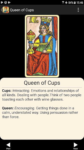 Screenshot of Universal Tarot of Marseille