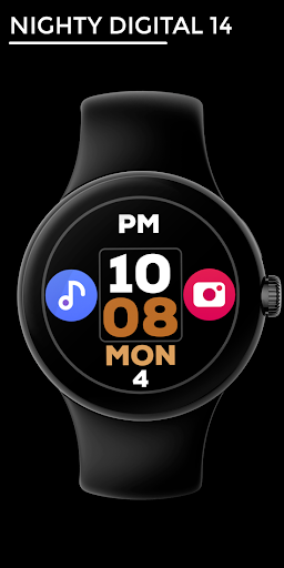 Android application Nighty Digital 14 - watch face screenshort
