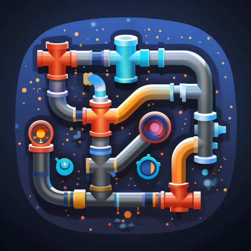 Space Pipes Connect Puzzle  Icon