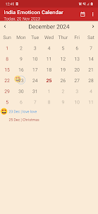 India Emoticon Calendar
